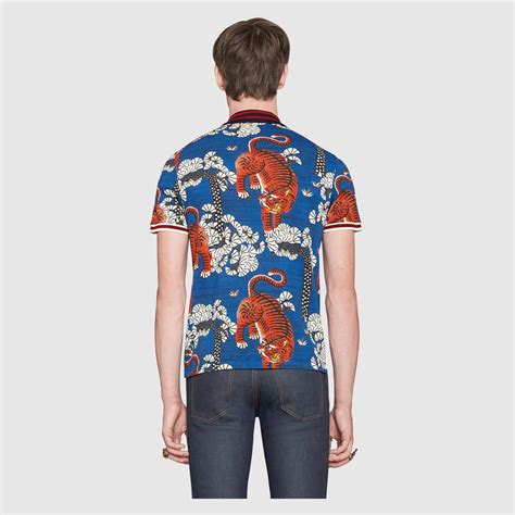 gucci bengal print polo shirt|gucci tiger for sale.